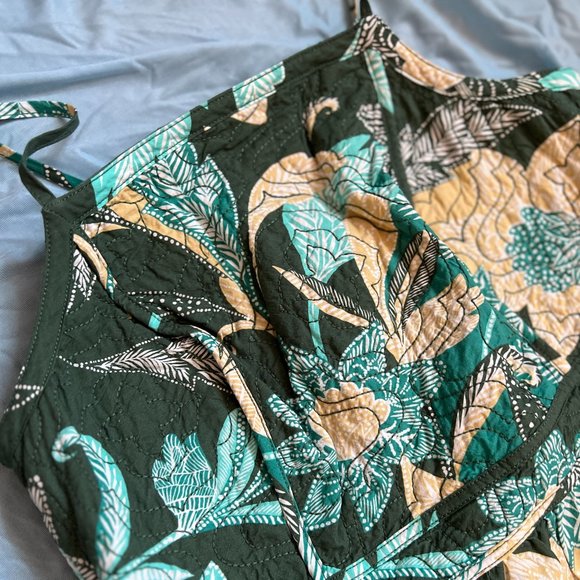 Unsubscribed Quilted Floral Pinafore Midi Dress Size 4 NWT - Picture 2 of 9